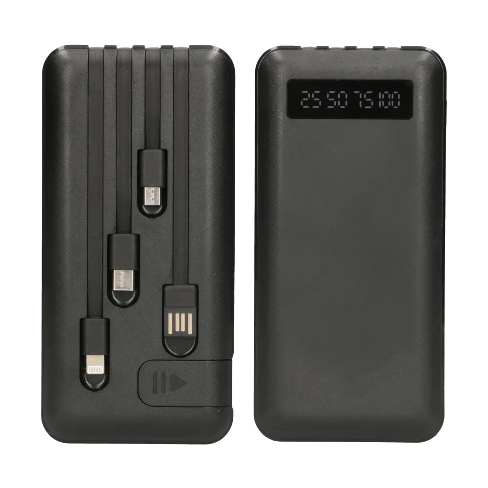 Power bank de 20000mAh con cables integrados