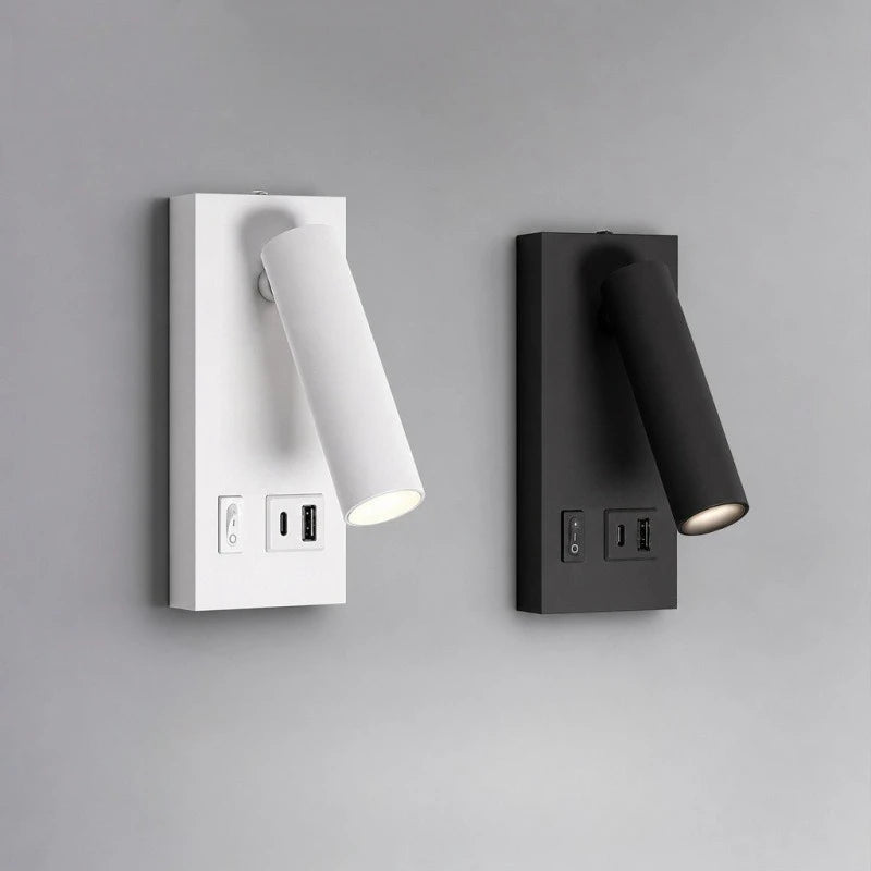 Lámpara de lectura de pared minimalista recargable