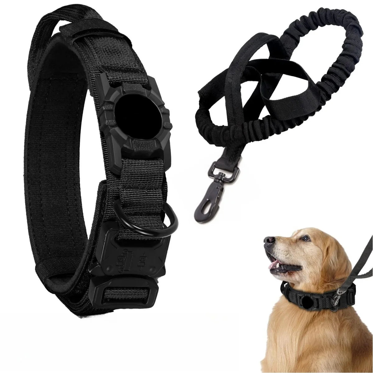 Collar táctico para perro con AirTag