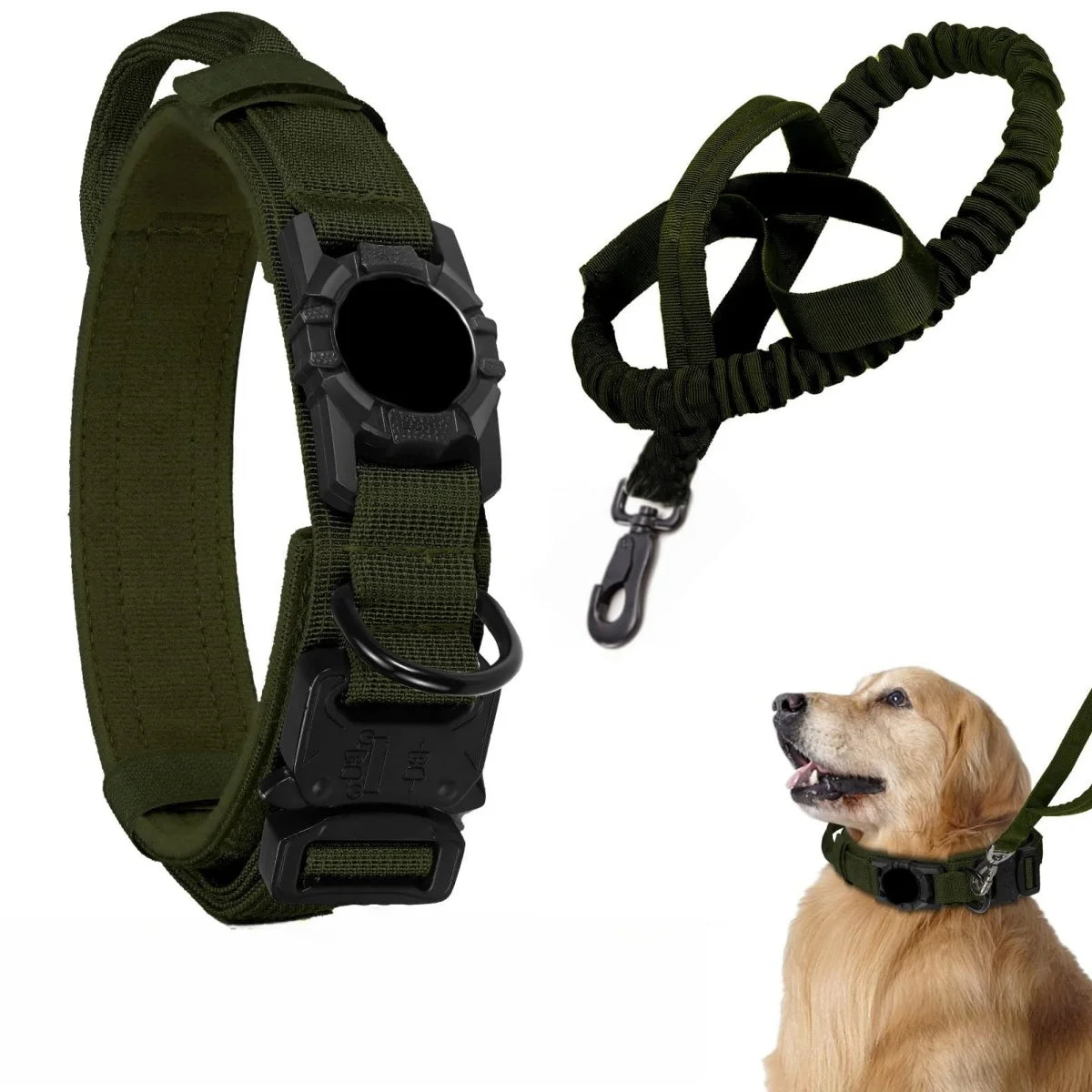 Collar táctico para perro con AirTag