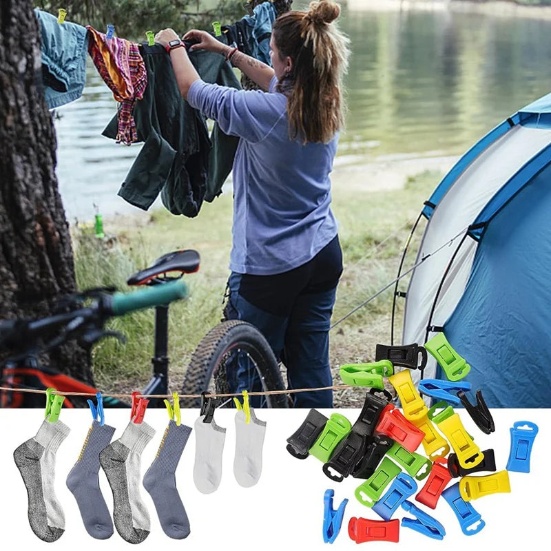 Clips duraderos para organizar calcetines en la lavandería