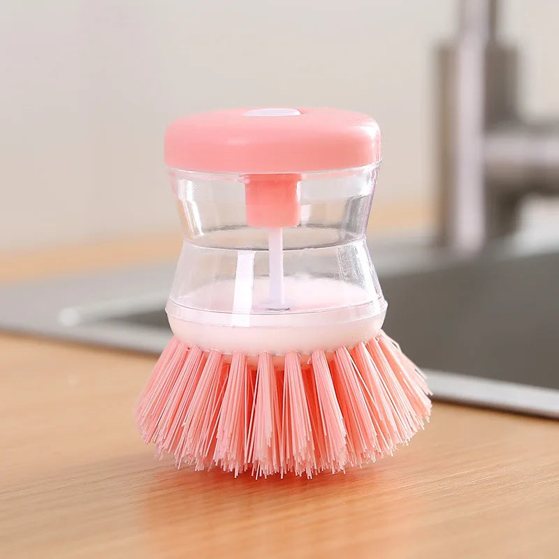 Cepillo para platos con dispensador automático de jabón