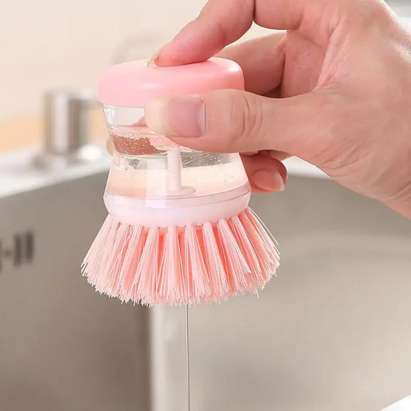 Cepillo para platos con dispensador automático de jabón