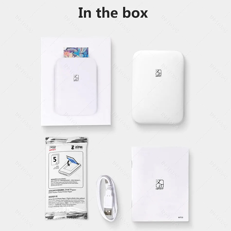 Mini impresora fotográfica Bluetooth portátil