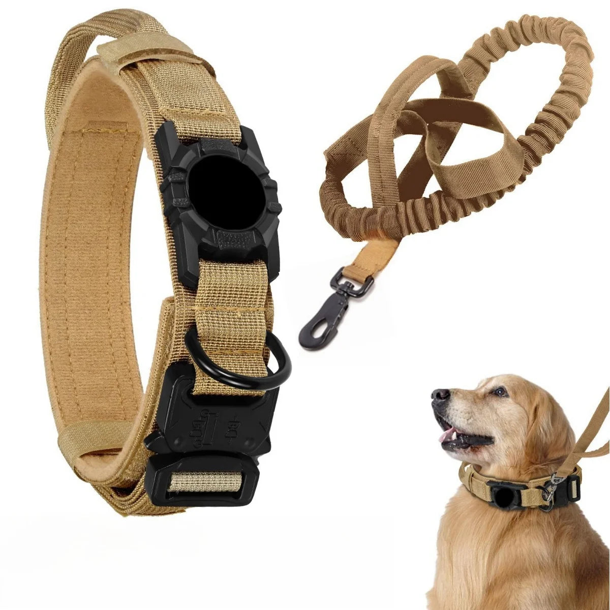 Collar táctico para perro con AirTag