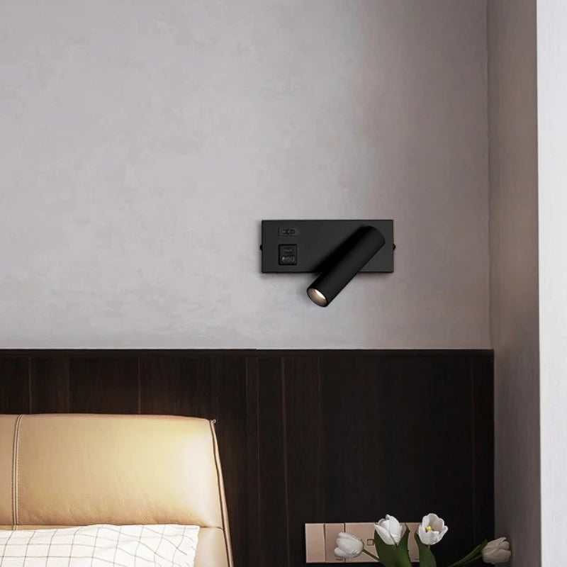 Lámpara de lectura de pared minimalista recargable