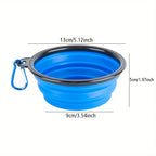 Comedero portátil y plegable de silicona para perros