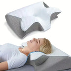 Almohada ortopédica de espuma viscoelástica en forma de mariposa