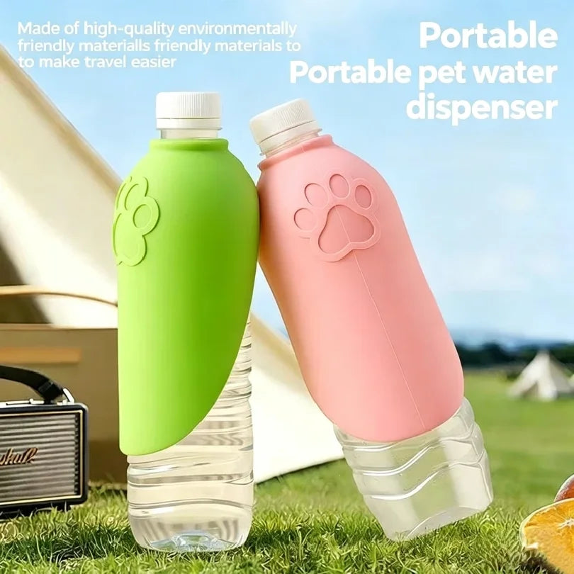 Dispensador de agua portátil y plegable para mascotas