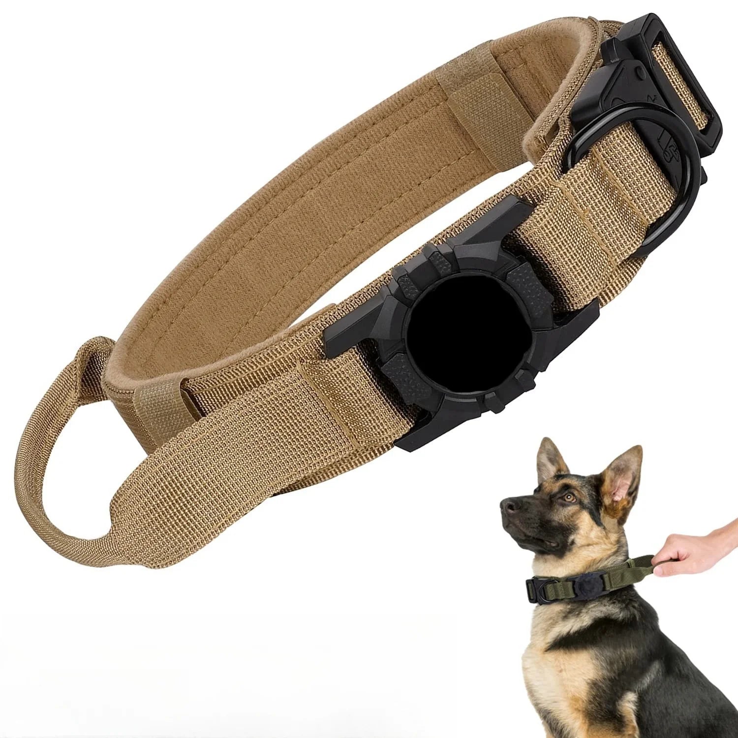 Collar táctico para perro con AirTag