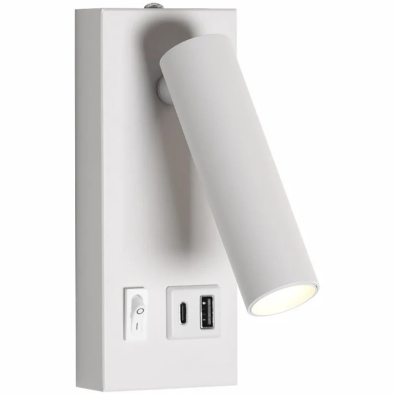 Lámpara de lectura de pared minimalista recargable