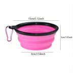 Comedero portátil y plegable de silicona para perros