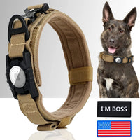 Collar táctico para perro con AirTag