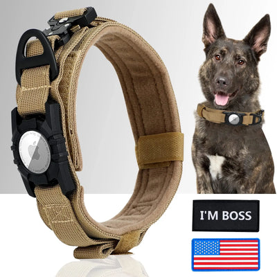 Collar táctico para perro con AirTag