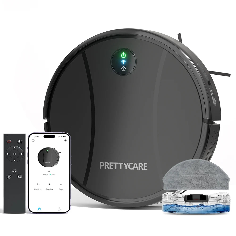 Robot aspirador y fregasuelos PrettyCare de 5000Pa